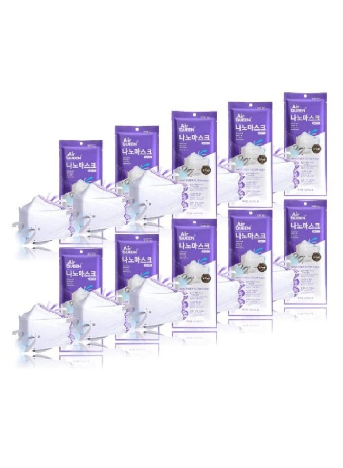 كمامات اير كوين فلتر نانو فايبر للحماية – 10 قطعة